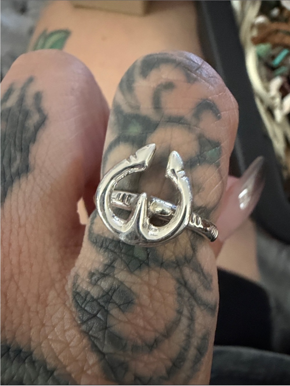 Tentatively showing! Open heart Sterling silver ring